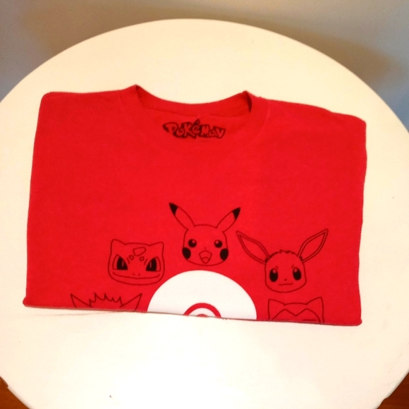 Vintage Pokémon Man's Heather Red Pikachu T-Shirt - Picture 9 of 9